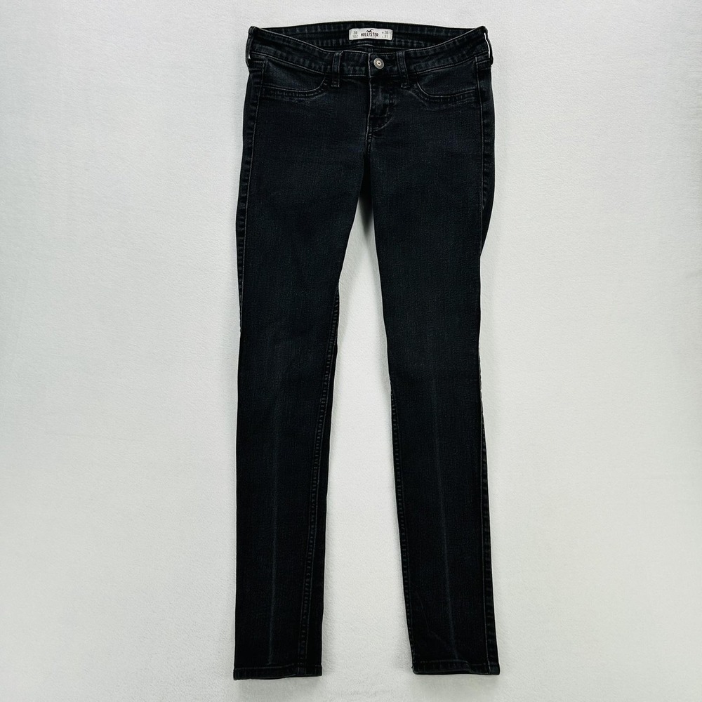 Hollister Skinny Jeans Women 3R 26 Gray Excellent Dark Wash Stretch Denim 3X3481